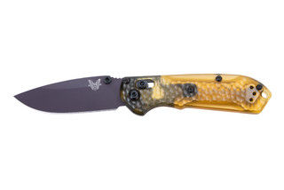 Mini Freek Folding Knife with Transparent amber handle